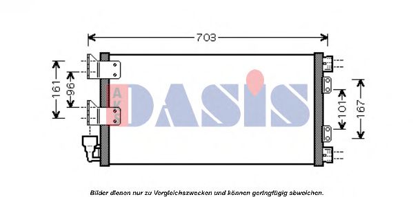AKS DASIS 022001N Радиатор кондиционера для LAND ROVER