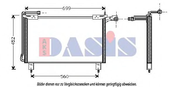 AKS DASIS 022090N Радиатор кондиционера для JAGUAR