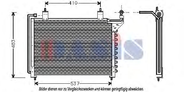 AKS DASIS 022110N Радиатор кондиционера для JAGUAR