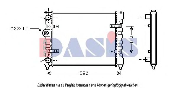AKS DASIS 040330N Радиатор охлаждения двигателя AKS DASIS для VOLKSWAGEN