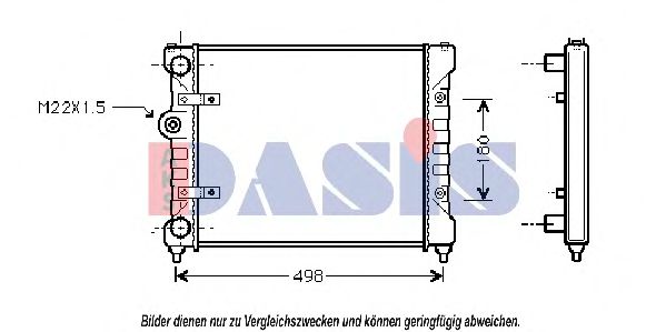 AKS DASIS 040390N Радиатор охлаждения двигателя AKS DASIS для VOLKSWAGEN