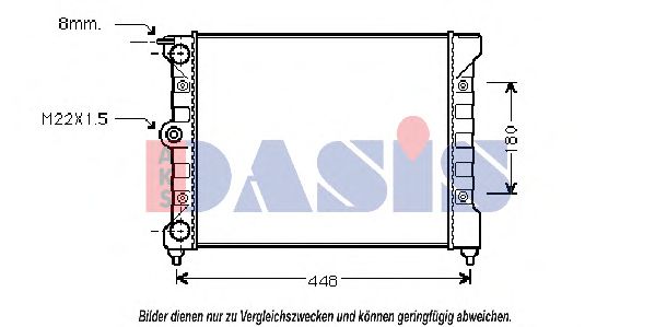 AKS DASIS 040430N Радиатор охлаждения двигателя AKS DASIS для SEAT