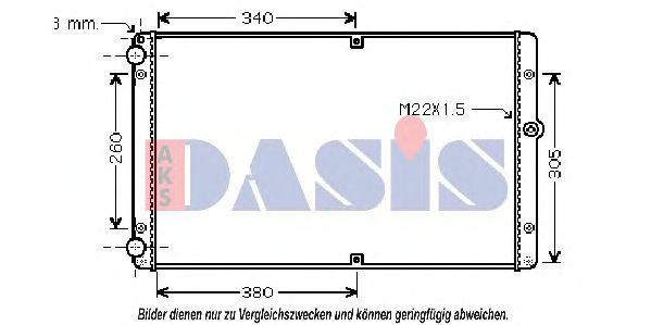 AKS DASIS 041001N Радиатор охлаждения двигателя для VOLKSWAGEN TRANSPORTER