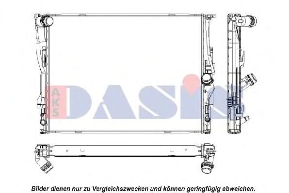 AKS DASIS 050042N Радиатор охлаждения двигателя для BMW X1