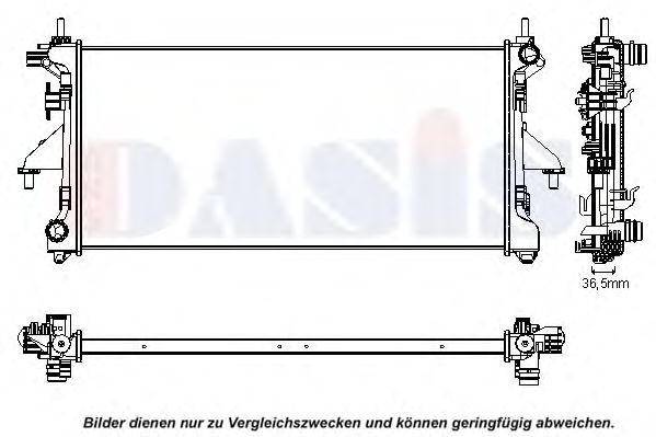 AKS DASIS 060022N Радиатор охлаждения двигателя для FIAT