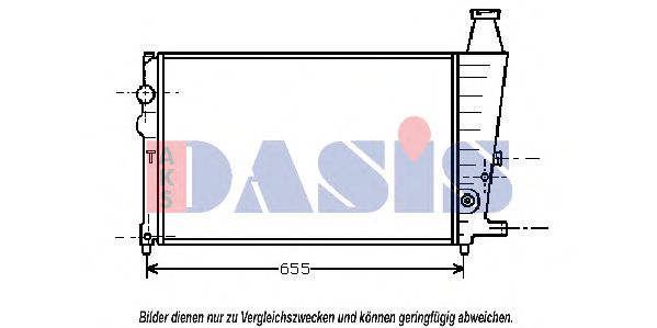 AKS DASIS 060090N Радиатор охлаждения двигателя для CITROEN