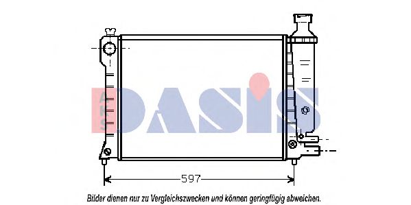 AKS DASIS 060190N Радиатор охлаждения двигателя для CITROËN XM (Y4)
