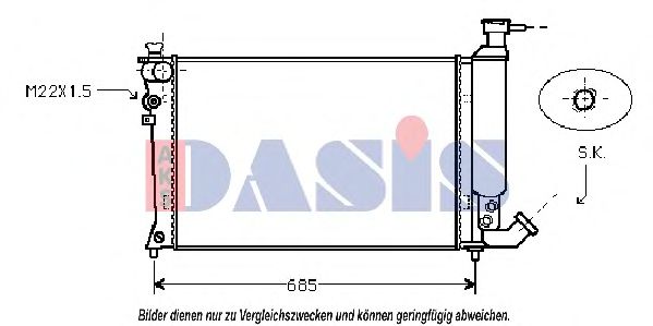 AKS DASIS 060260N Радиатор охлаждения двигателя для CITROEN