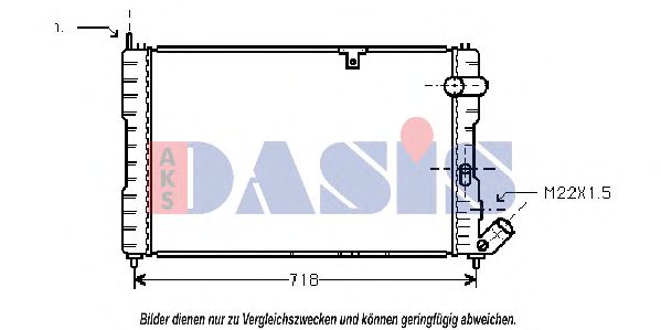 AKS DASIS 060320N Радиатор охлаждения двигателя для CITROËN XM (Y4)