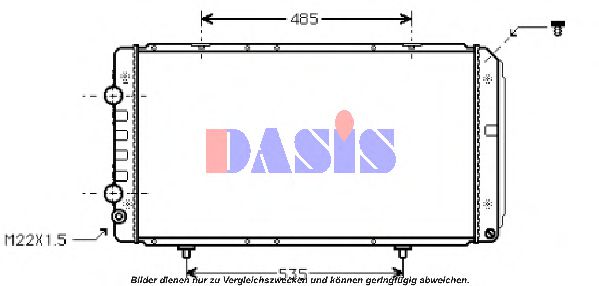 AKS DASIS 060620N Радиатор охлаждения двигателя для FIAT