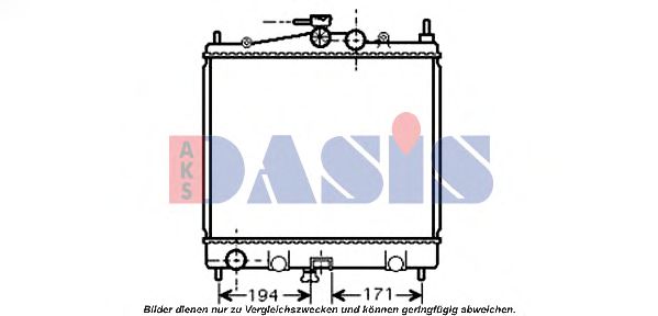 AKS DASIS 070078N Радиатор охлаждения двигателя для NISSAN NOTE