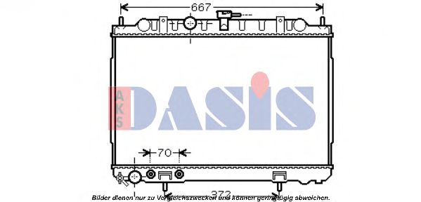 AKS DASIS 070117N Радиатор охлаждения двигателя для NISSAN