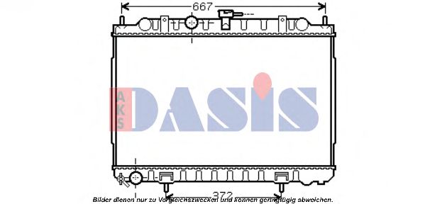 AKS DASIS 070118N Радиатор охлаждения двигателя для NISSAN