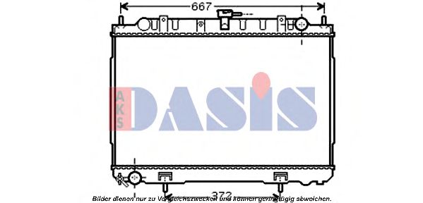 AKS DASIS 070119N Радиатор охлаждения двигателя для NISSAN