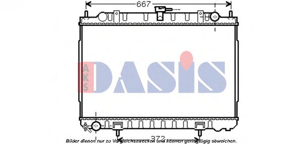 AKS DASIS 070122N Радиатор охлаждения двигателя для NISSAN