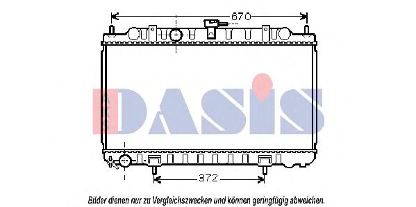 AKS DASIS 070125N Радиатор охлаждения двигателя AKS DASIS для NISSAN
