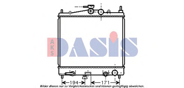 AKS DASIS 070127N Радиатор охлаждения двигателя для NISSAN NOTE