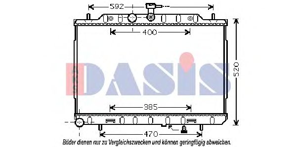 AKS DASIS 070151N Радиатор охлаждения двигателя для NISSAN X-TRAIL