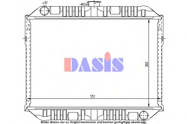 AKS DASIS 070330N Радиатор охлаждения двигателя для NISSAN NOMAD