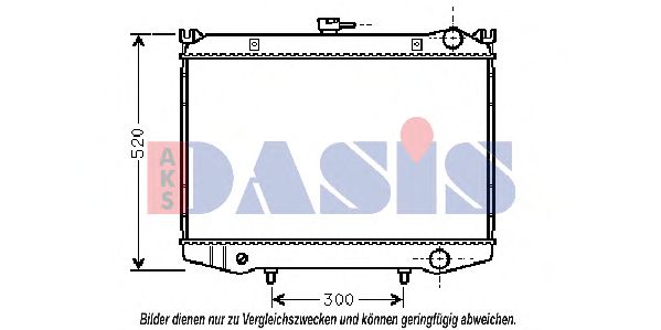 AKS DASIS 071130N Радиатор охлаждения двигателя для NISSAN NAVARA