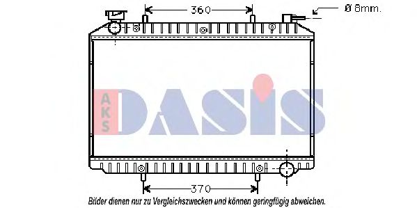 AKS DASIS 072330N Радиатор охлаждения двигателя для NISSAN SERENA