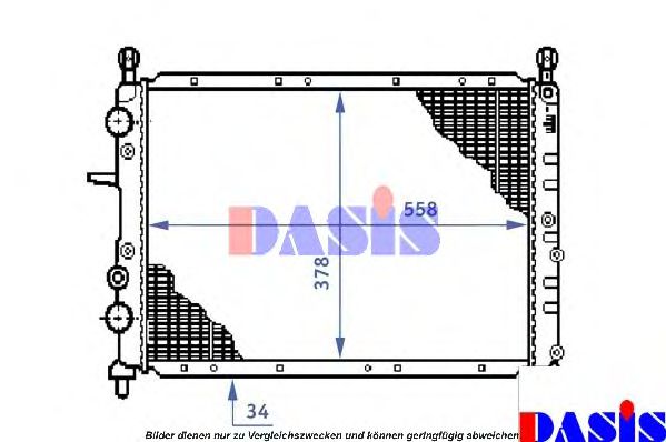 AKS DASIS 080000N Радиатор охлаждения двигателя AKS DASIS для FIAT