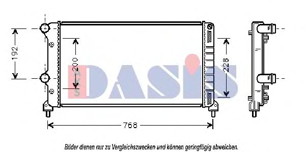 AKS DASIS 080024N Радиатор охлаждения двигателя для FIAT