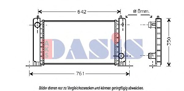 AKS DASIS 080025N Радиатор охлаждения двигателя для FIAT
