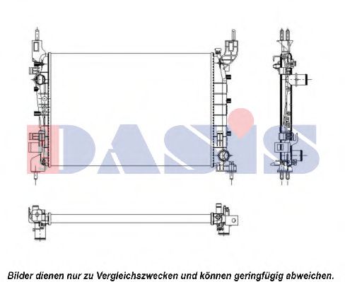 AKS DASIS 080044N Радиатор охлаждения двигателя AKS DASIS для FIAT