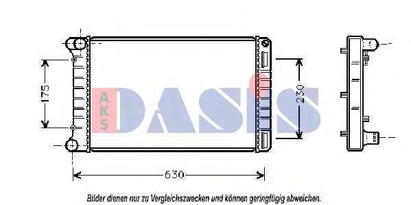 AKS DASIS 080046N Радиатор охлаждения двигателя для FIAT