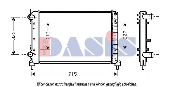 AKS DASIS 080057N Радиатор охлаждения двигателя для FIAT