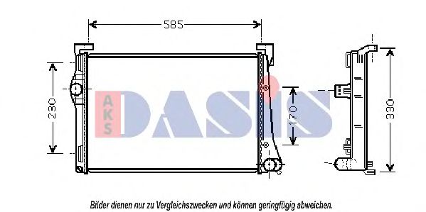 AKS DASIS 080075N Радиатор охлаждения двигателя для FIAT IDEA