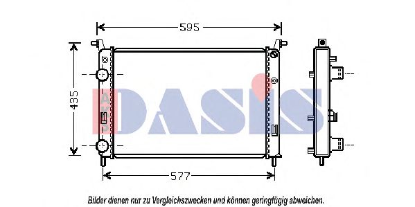 AKS DASIS 080086N Радиатор охлаждения двигателя для FIAT