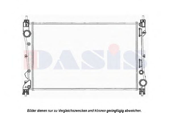 AKS DASIS 080104N Радиатор охлаждения двигателя для FIAT DOBLO