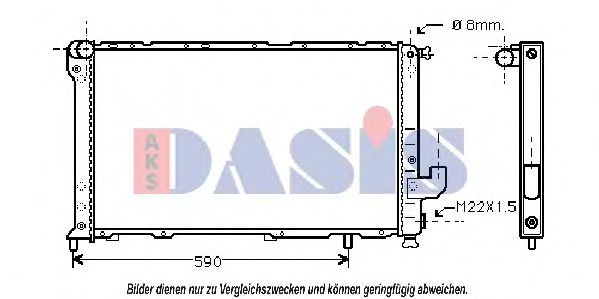AKS DASIS 080540N Радиатор охлаждения двигателя AKS DASIS для LANCIA