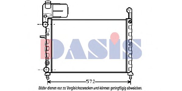AKS DASIS 080590N Радиатор охлаждения двигателя AKS DASIS для LANCIA