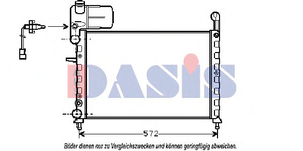 AKS DASIS 080630N Радиатор охлаждения двигателя AKS DASIS для LANCIA