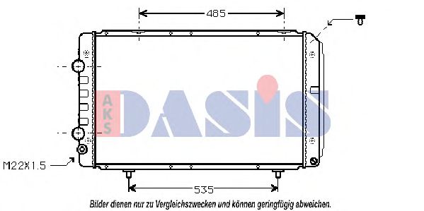 AKS DASIS 080900N Радиатор охлаждения двигателя для PEUGEOT BOXER