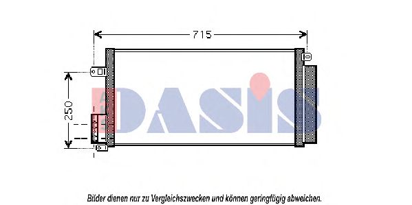 AKS DASIS 082039N Радиатор кондиционера для ABARTH