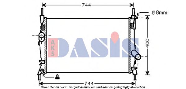 AKS DASIS 090075N Радиатор охлаждения двигателя AKS DASIS для FORD TRANSIT