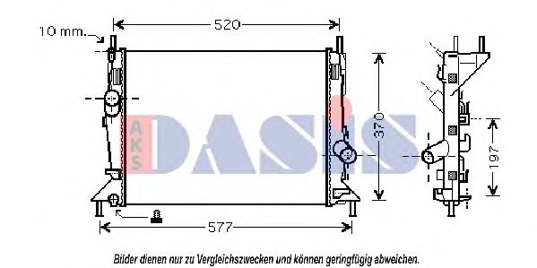 AKS DASIS 090083N Радиатор охлаждения двигателя для FORD