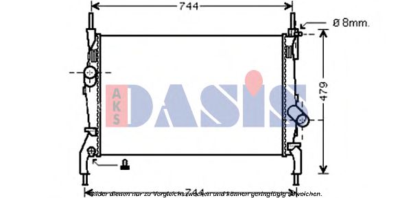 AKS DASIS 090104N Радиатор охлаждения двигателя AKS DASIS для FORD TRANSIT