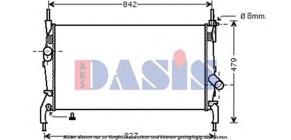 AKS DASIS 090105N Радиатор охлаждения двигателя AKS DASIS для FORD TRANSIT