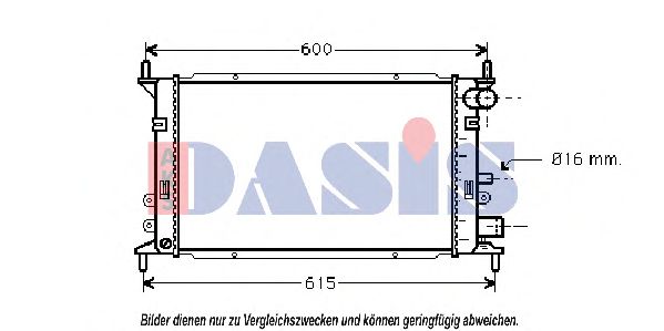 AKS DASIS 090590N Радиатор охлаждения двигателя для FORD ORION
