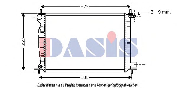 AKS DASIS 091080N Радиатор охлаждения двигателя для MAZDA