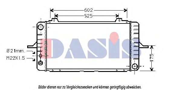 AKS DASIS 091190N Радиатор охлаждения двигателя для FORD