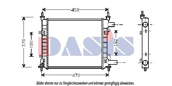 AKS DASIS 091280N Радиатор охлаждения двигателя для FORD