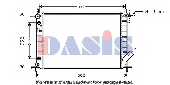 AKS DASIS 091340N Радиатор охлаждения двигателя для MAZDA 121