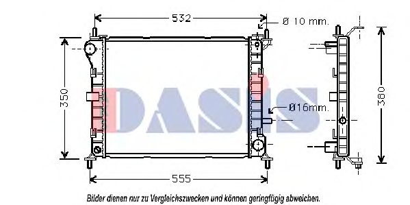 AKS DASIS 091450N Радиатор охлаждения двигателя AKS DASIS 