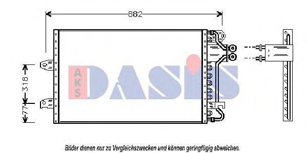 AKS DASIS 092001N Радиатор кондиционера для FORD USA